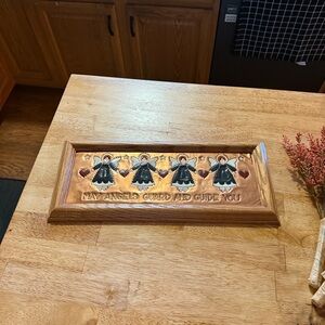 Copper and Wood Angel Wall Decor